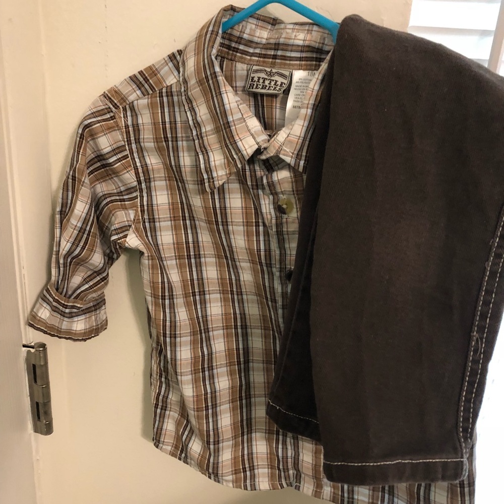 18 M brown outfit